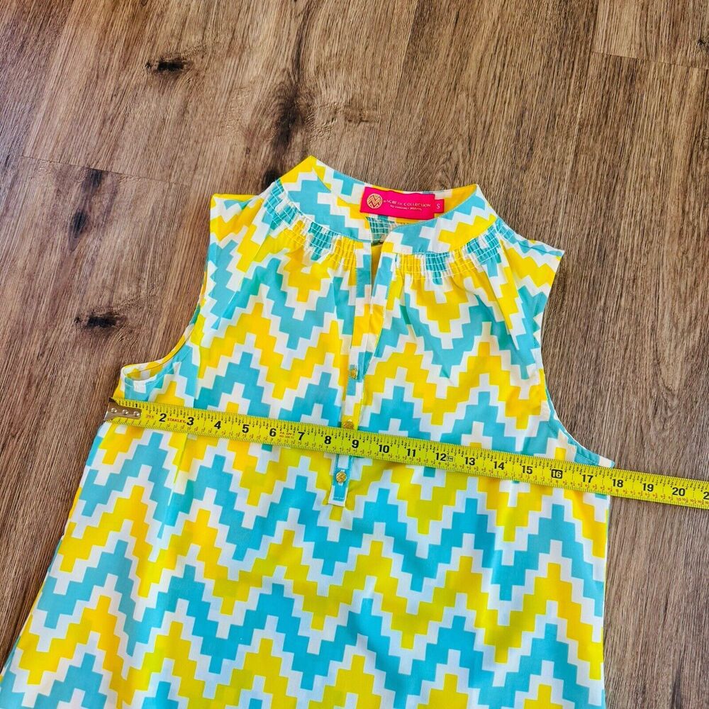 Macbeth Collection by Margaret Josephs Sleeveless Chevron Tank Top Shirt Sz S - Picture 4 of 5